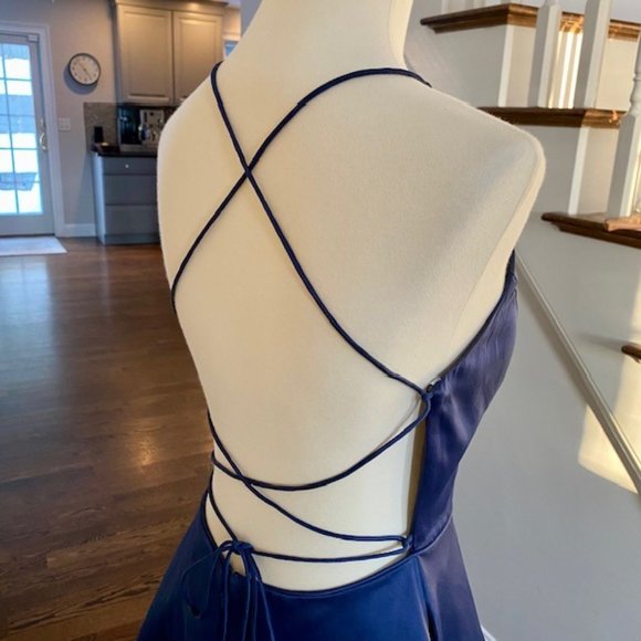 Sapphire Blue Prom Dress iNtrigue by Blush - Picture 4 of 9